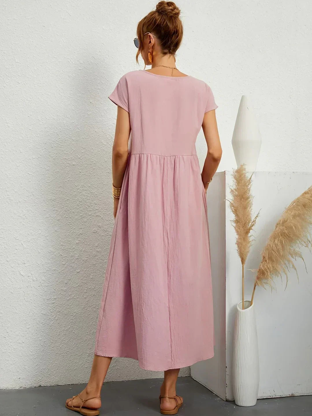 Claire | Relaxed Gathered Midi Dress
