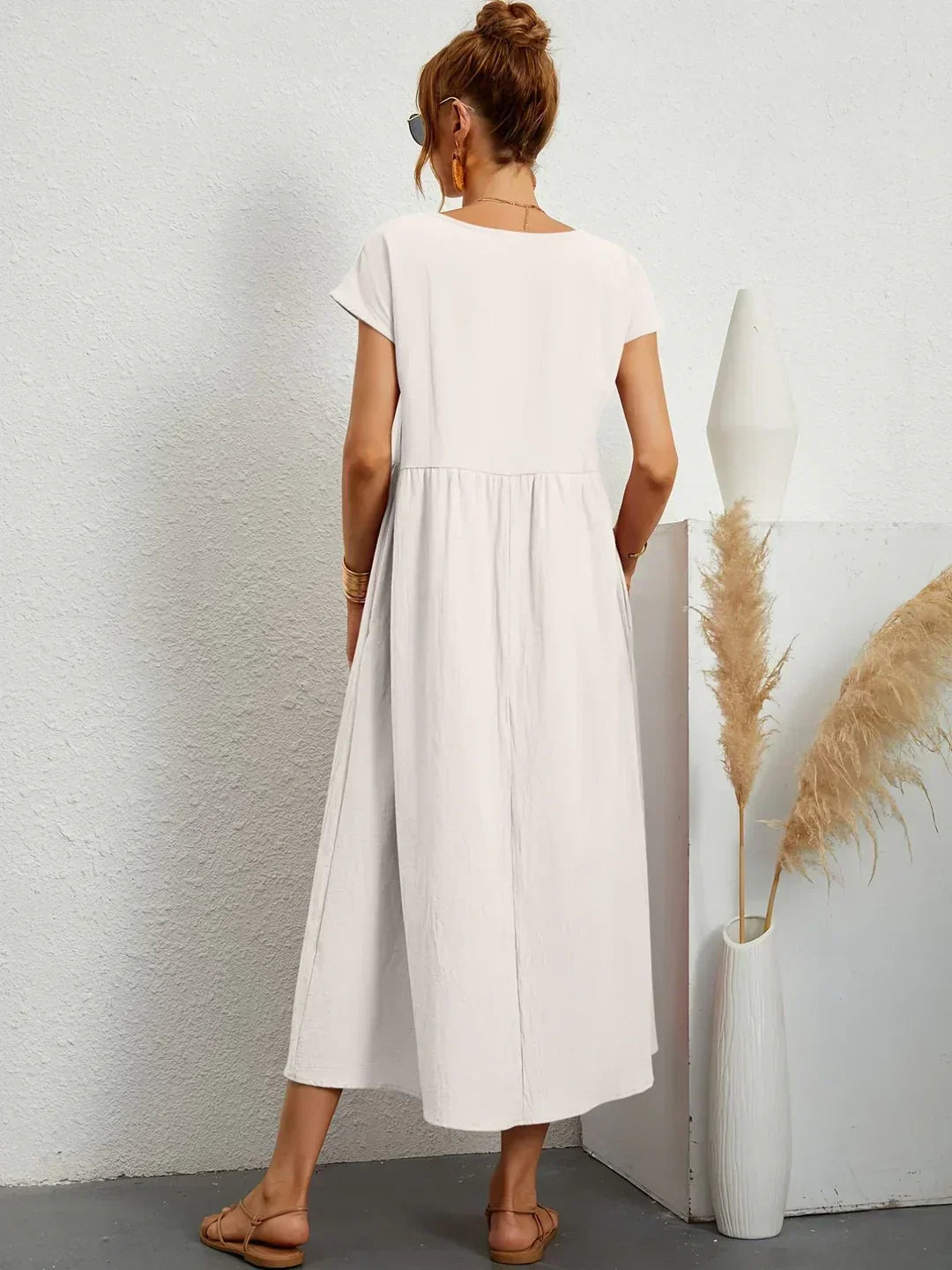 Claire | Relaxed Gathered Midi Dress