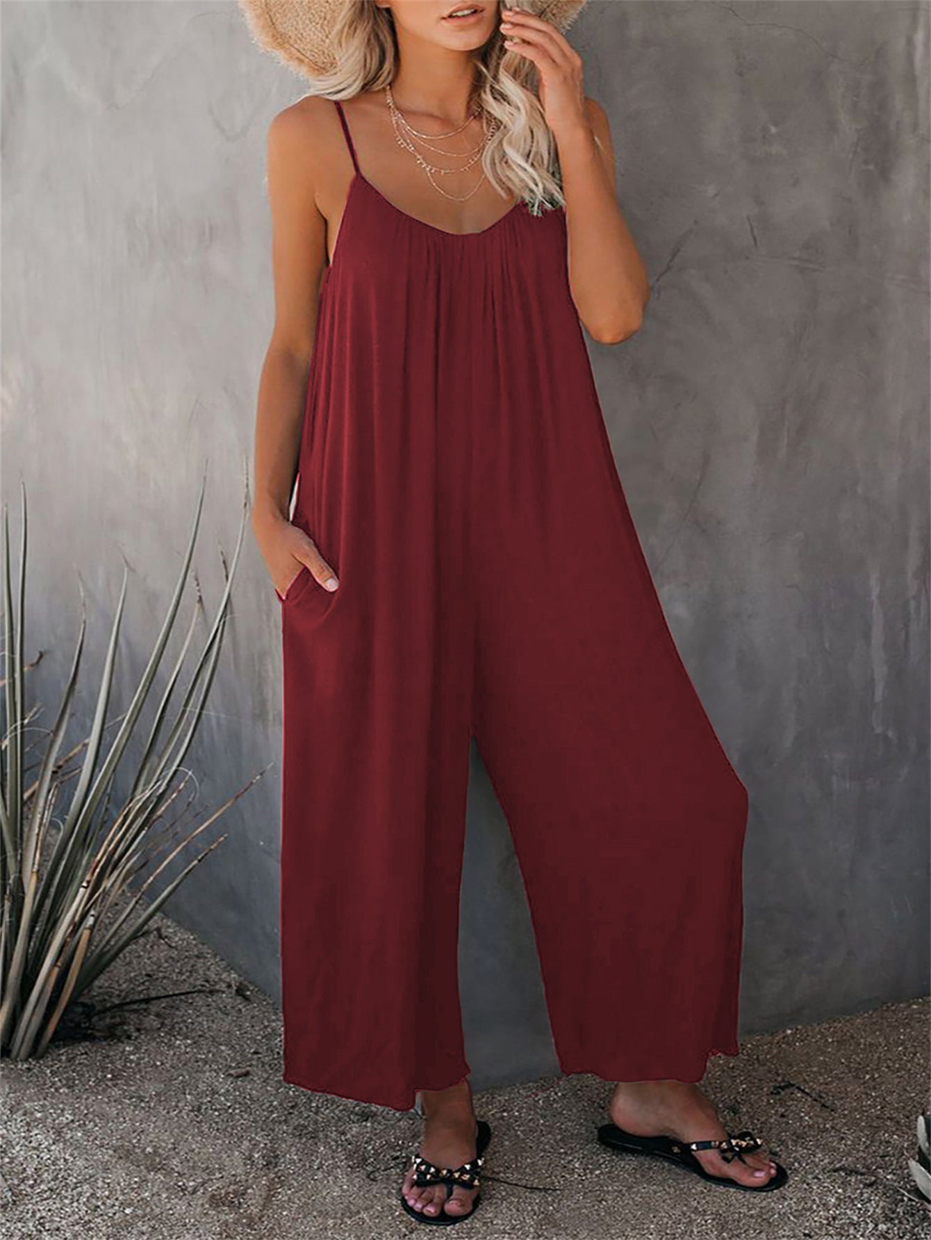 Lettice | Wide Leg Strappy Jumpsuit