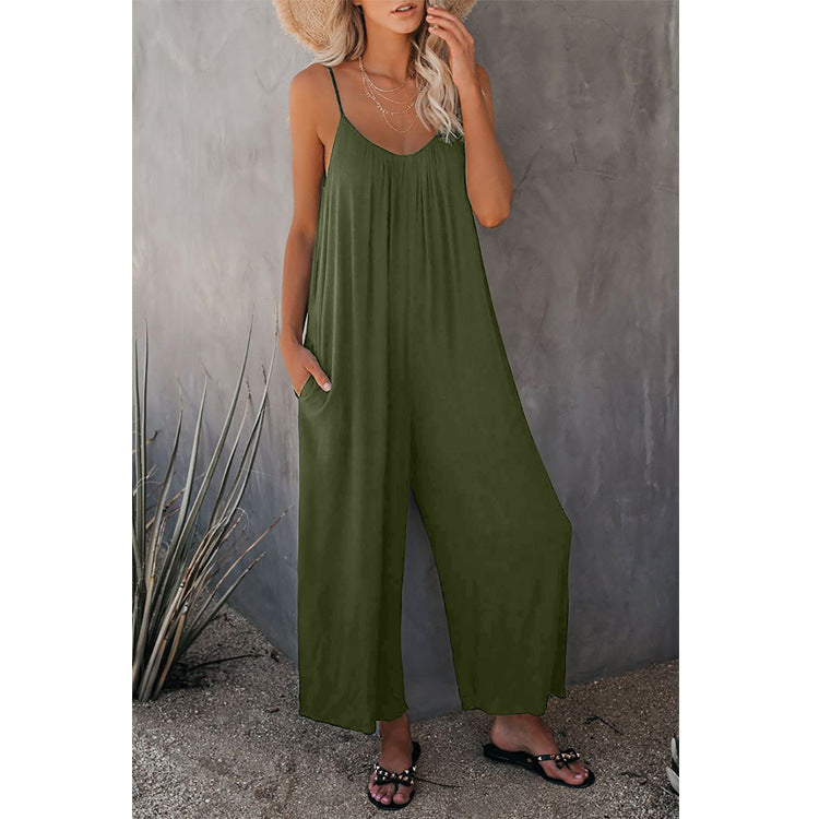 Lettice | Wide Leg Strappy Jumpsuit