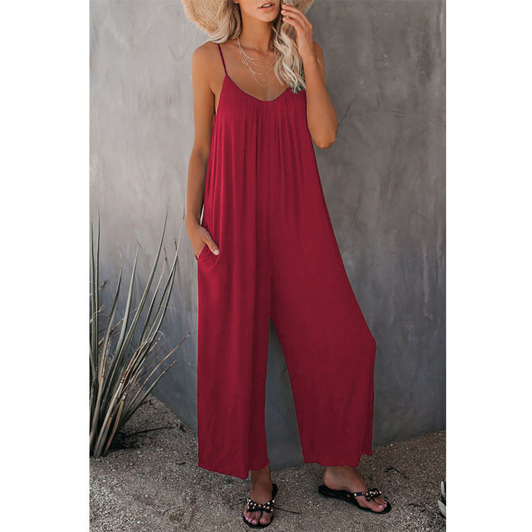 Lettice | Wide Leg Strappy Jumpsuit