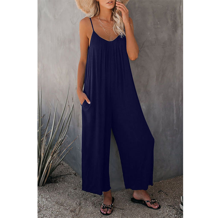 Lettice | Wide Leg Strappy Jumpsuit