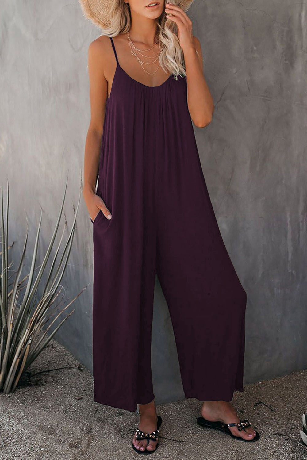 Lettice | Wide Leg Strappy Jumpsuit