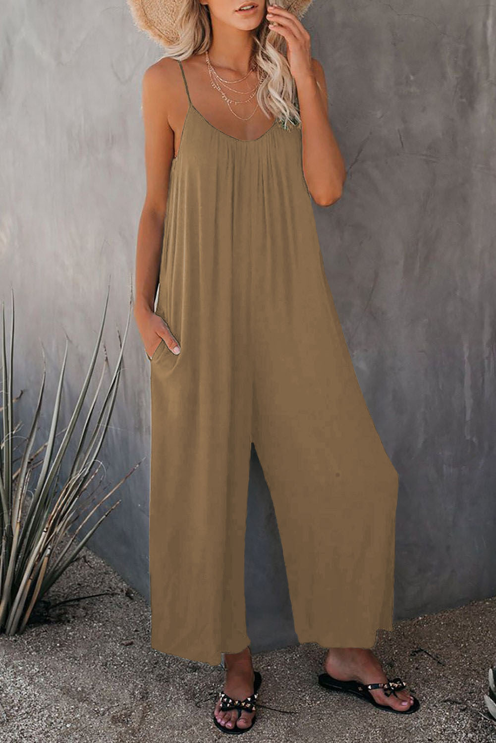 Lettice | Wide Leg Strappy Jumpsuit