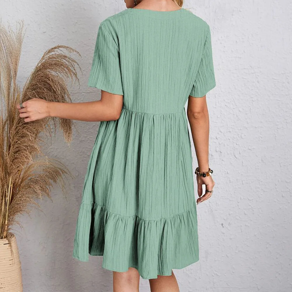 Lydia | Boho Chic V-Neck Summer Dress