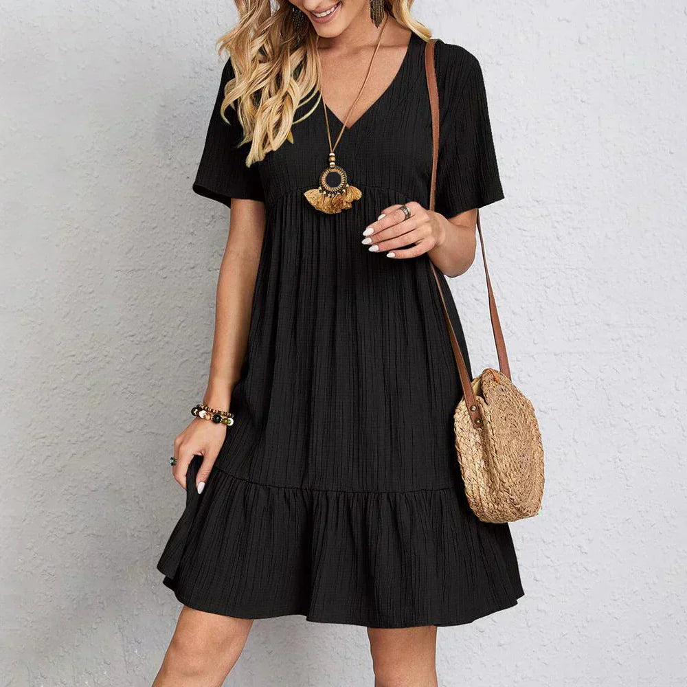 Lydia | Boho Chic V-Neck Summer Dress