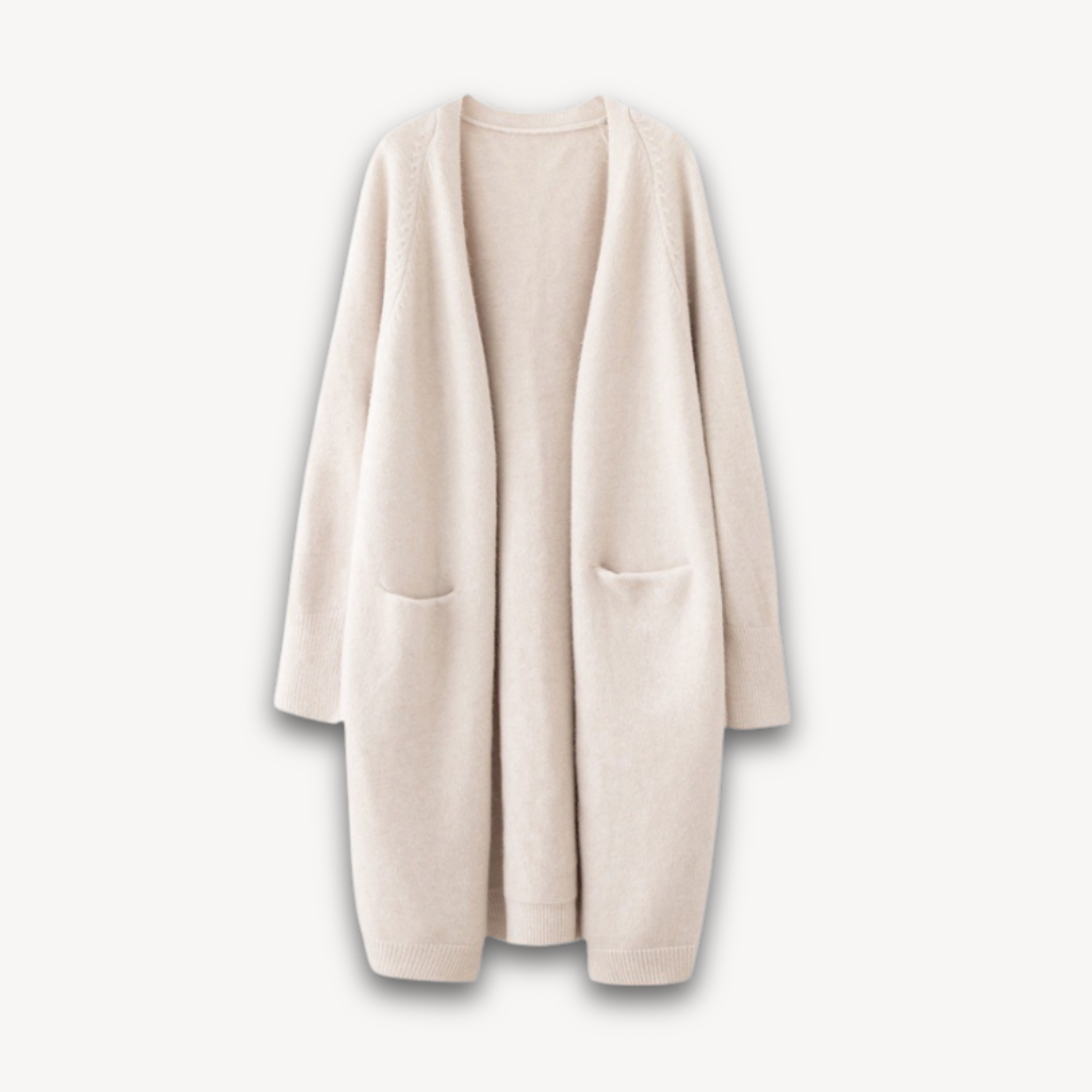 Women’s Longline Open Front Cardigan – Elegant Layering Piece
