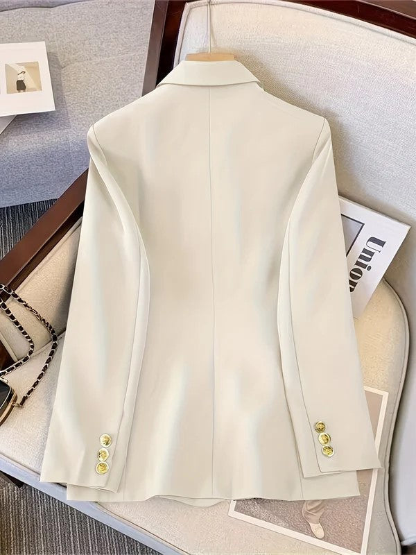 Women’s Tailored Double-Breasted Blazer – All-Season Formal Wear