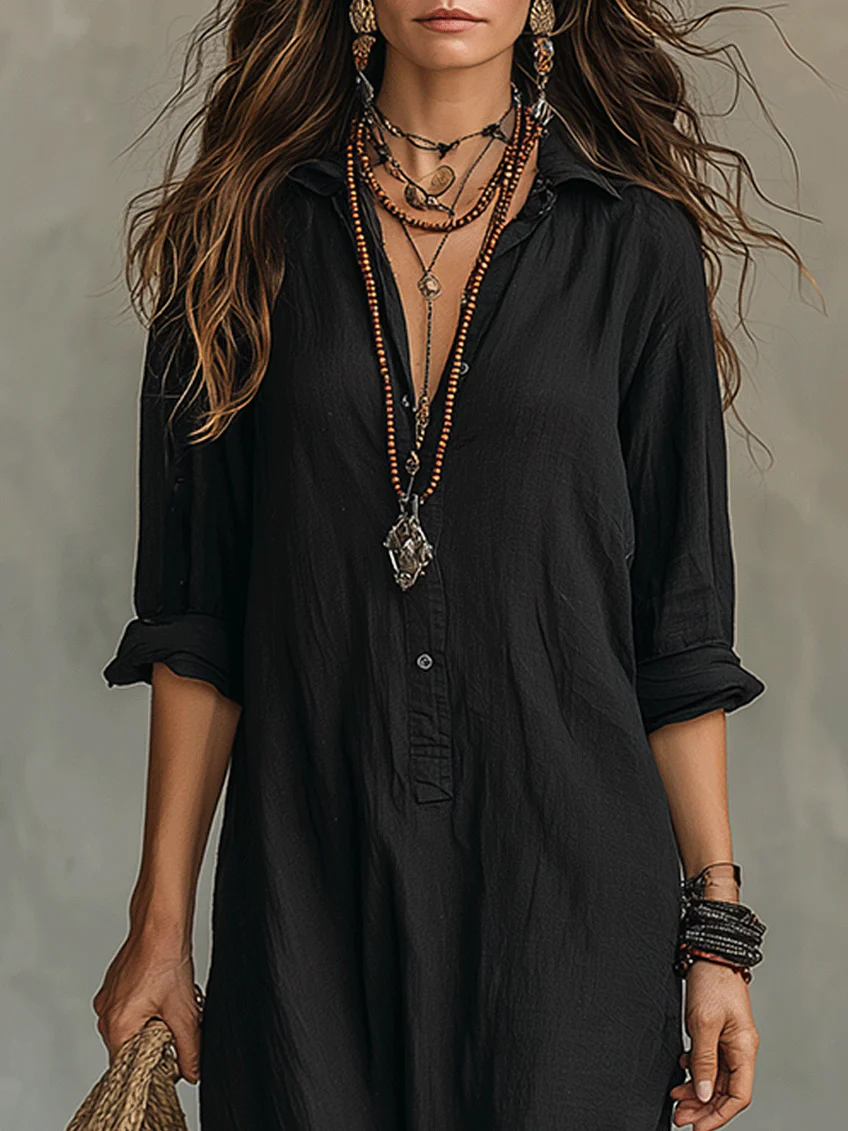 Margot | Elegant Maxi Button Dress