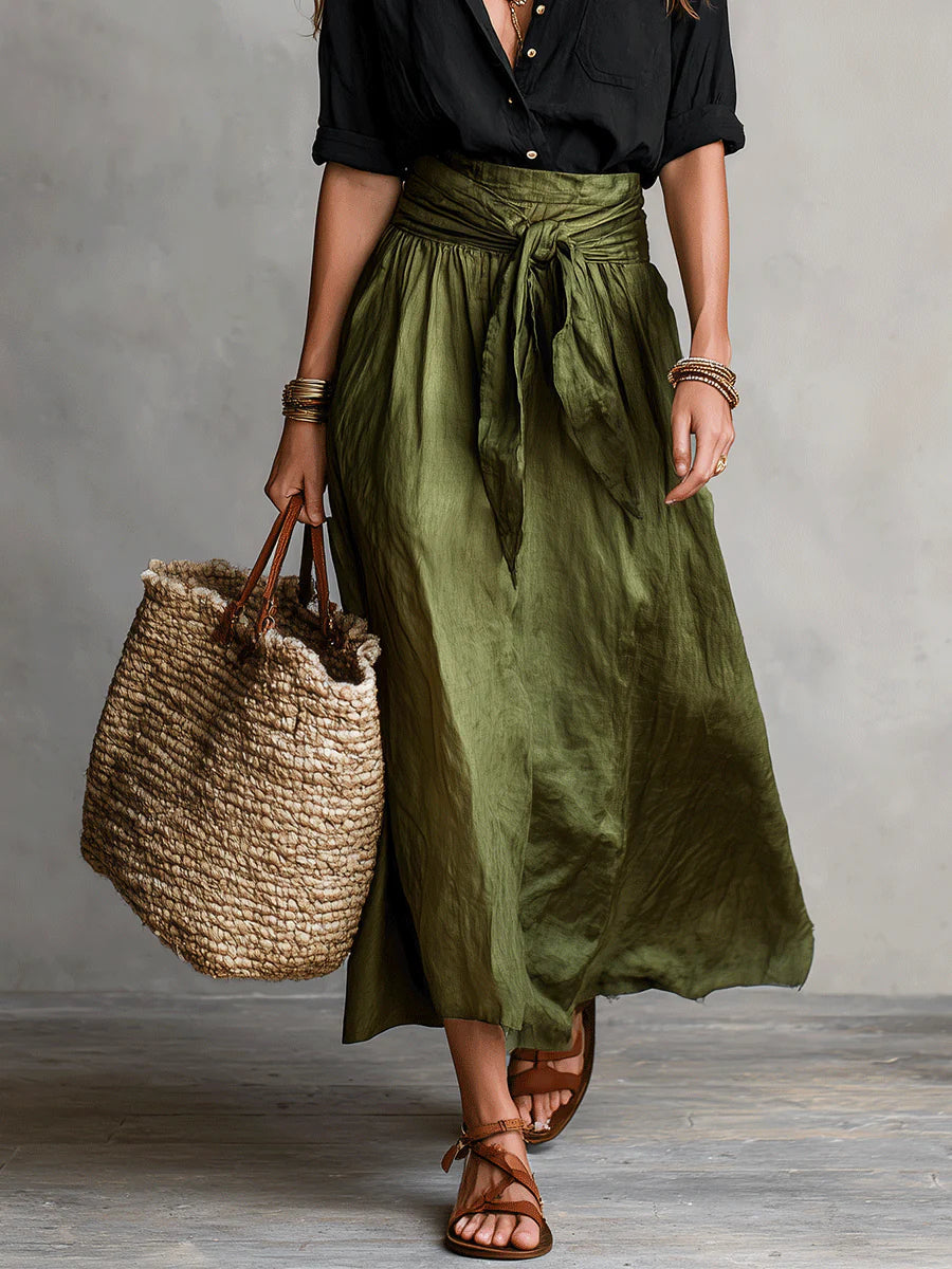 Sage | Shirt & Maxi Skirt Set