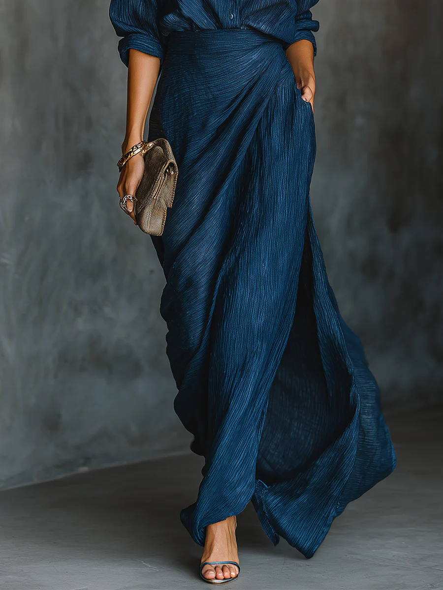 Valerie | Elegant Shirt and Long Skirt Set