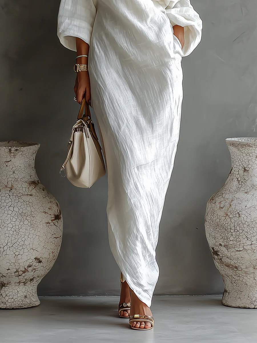 Margot | One-Shoulder Draped Maxi Dress