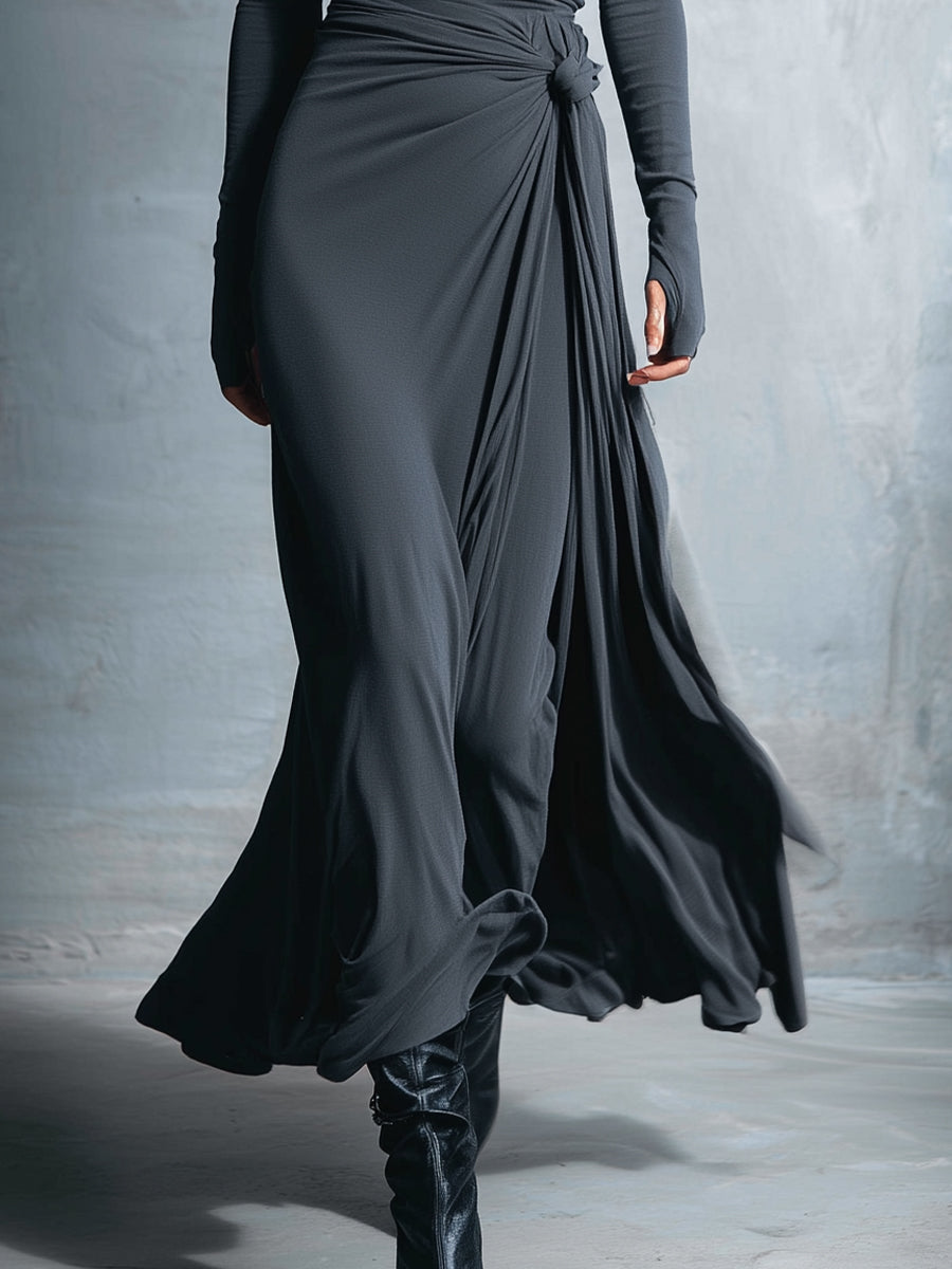 Vittoria · Abito maxi con nodo laterale